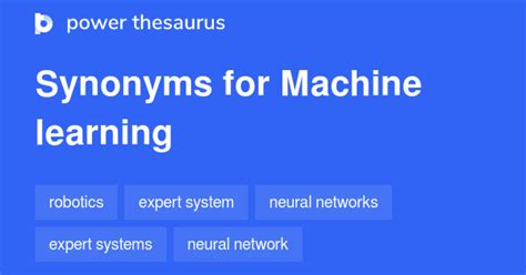synonym machine learning.